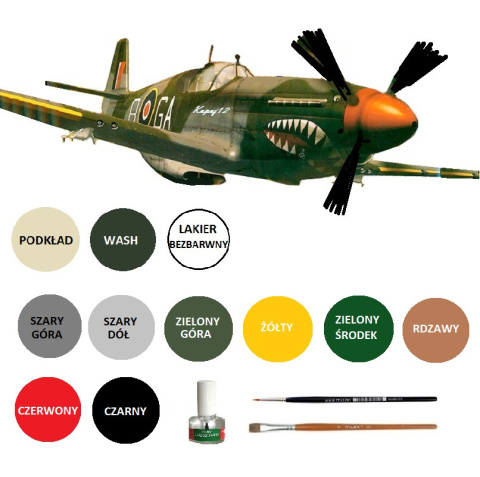 MODEL SAMOLOTU P-51 MUSTANG + KLEJ, PĘDZELKI, PODKŁAD, FARBKI, LAKIER, WASH ... MODEL SAMOLOTU P-51 MUSTANG + KLEJ, PĘDZELKI, PODKŁAD, FARBKI, LAKIER, WASH ...