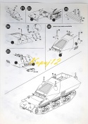 Czołg niemiecki pojazd dowodzenia SdKfz 135 + farby, klej ...