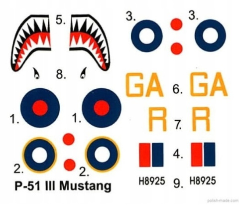 MODEL samolotu MUSTANG P-51 Zestaw III: mata, farby, klej, narzędzia MODEL samolotu MUSTANG P-51 Zestaw III: mata, farby, klej, narzędzia