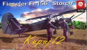 Model samolotu Freseler Fi.156 Storch Zestaw: farby, klej, lakier