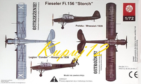 Model samolotu Freseler Fi.156 Storch Zestaw: farby, klej, lakier Model samolotu Freseler Fi.156 Storch Zestaw: farby, klej, lakier