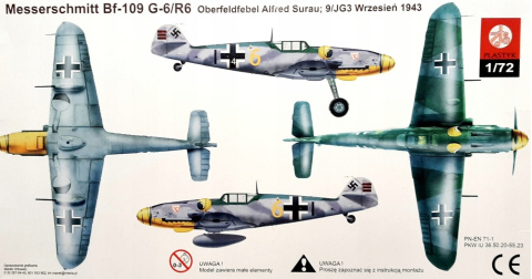 MODEL samolotu MESSERSCHMITT Bf 109 G-6 Zestaw I: podkład, farby, lakier MODEL samolotu MESSERSCHMITT Bf 109 G-6 Zestaw I: podkład, farby, lakier