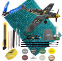 MODEL samolotu MESSERSCHMITT Bf 109 G-6 Zestaw III: mata, klej, narzędzia