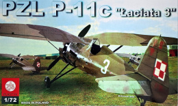 MODEL samolotu PZL 11-c Łaciata 3 Zestaw I: podkład, farby, lakier, wash