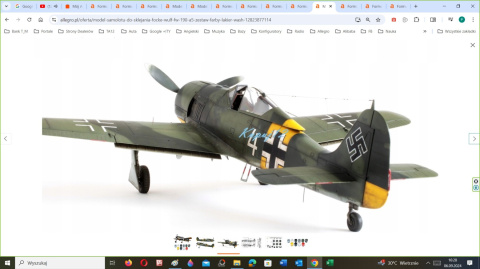 MODEL samolotu FOCKE WULF FW 190 A5 Zestaw III: farby, klej, narzędzia MODEL samolotu FOCKE WULF FW 190 A5 Zestaw III: farby, klej, narzędzia