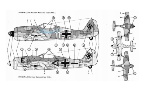 MODEL samolotu FOCKE WULF FW 190 A5 Zestaw III: farby, klej, narzędzia MODEL samolotu FOCKE WULF FW 190 A5 Zestaw III: farby, klej, narzędzia
