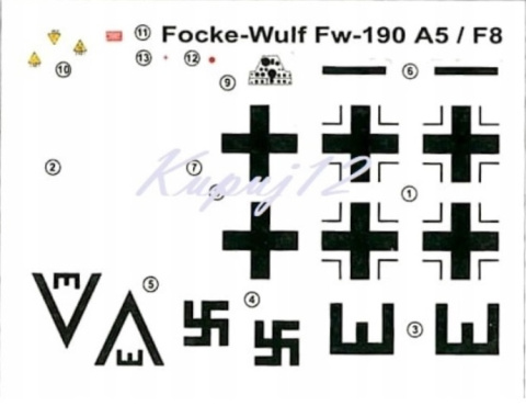 MODEL samolotu FOCKE WULF FW 190 A5 Zestaw III: farby, klej, narzędzia MODEL samolotu FOCKE WULF FW 190 A5 Zestaw III: farby, klej, narzędzia