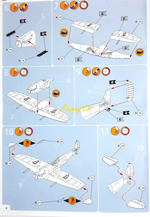 Model samolotu do sklejania SPITFIRE Mk Vb Model samolotu do sklejania SPITFIRE Mk Vb