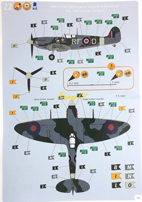 Model samolotu do sklejania SPITFIRE Mk Vb Model samolotu do sklejania SPITFIRE Mk Vb