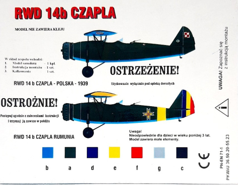 Model damolotu RWD 14b CZAPLA + podkład, farby, lakier, wash Model damolotu RWD 14b CZAPLA + podkład, farby, lakier, wash