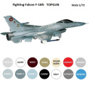 Model samolotu do sklejania F-16N FIGHTING FALCON TOPGUN 1:72 farby