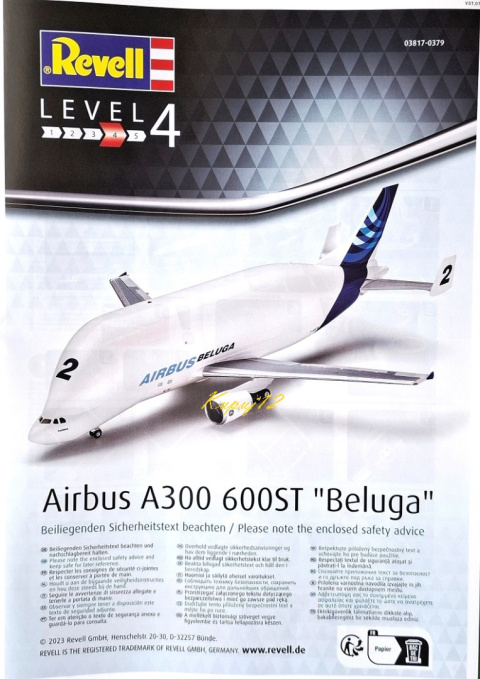 PLASTIKOWY MODEL SAMOLOTU Airbus A300-600 ST Beluga SKALA 1:144 ZESTAW++ PLASTIKOWY MODEL SAMOLOTU Airbus A300-600 ST Beluga SKALA 1:144 ZESTAW++