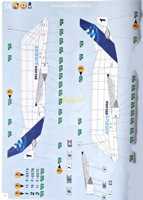 PLASTIKOWY MODEL SAMOLOTU Airbus A300-600 ST Beluga SKALA 1:144 ZESTAW++ PLASTIKOWY MODEL SAMOLOTU Airbus A300-600 ST Beluga SKALA 1:144 ZESTAW++