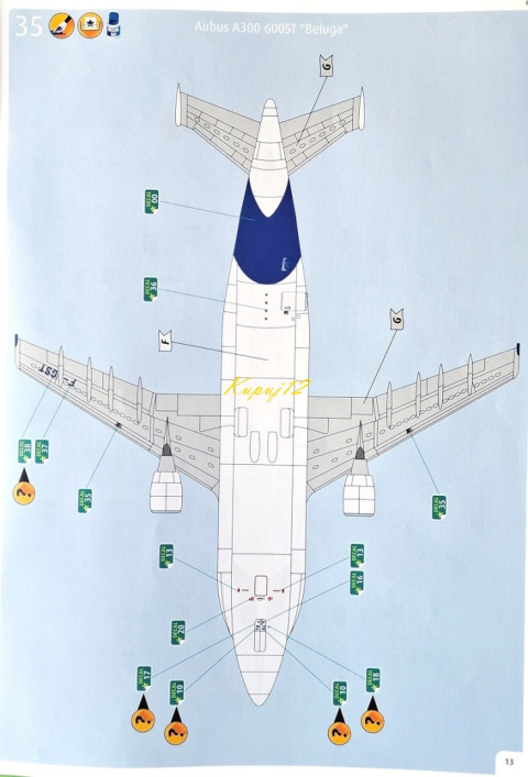 PLASTIKOWY MODEL SAMOLOTU Airbus A300-600 ST Beluga SKALA 1:144 ZESTAW++ PLASTIKOWY MODEL SAMOLOTU Airbus A300-600 ST Beluga SKALA 1:144 ZESTAW++
