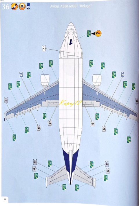 PLASTIKOWY MODEL SAMOLOTU Airbus A300-600 ST Beluga SKALA 1:144 ZESTAW++ PLASTIKOWY MODEL SAMOLOTU Airbus A300-600 ST Beluga SKALA 1:144 ZESTAW++