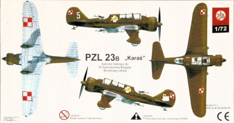 PLASTIKOWY MODEL do sklejania samolotu PZL 23B KARAŚ Zestaw I farby, lakier PLASTIKOWY MODEL do sklejania samolotu PZL 23B KARAŚ Zestaw I farby, lakier