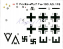 MODEL samolotu FOCKE WULF FW 190 A5 Zestaw I: podkład, farby, lakier