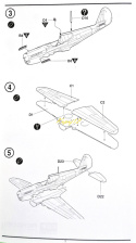 Plastikowy model samolotu do sklejania P-40E Zestaw: farby, klej, lakier