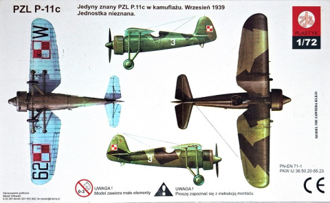 Plastikowy model samolotu PZL 11-c Łaciata 3 Zestaw: podkład, farby, lakier Plastikowy model samolotu PZL 11-c Łaciata 3 Zestaw: podkład, farby, lakier