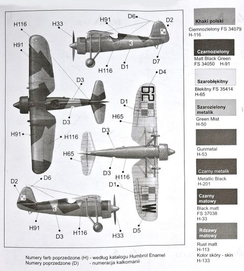 Plastikowy model samolotu PZL 11-c Łaciata 3 Zestaw: podkład, farby, lakier Plastikowy model samolotu PZL 11-c Łaciata 3 Zestaw: podkład, farby, lakier