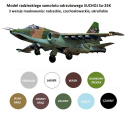 MODEL plastikowego samolotu do sklejania Suchoj Su-25K + podkład, farby, lakier, wash...