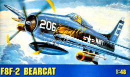 Model samolotu 1:48 Grumman F8F-2 Baercat + farby, klej modelarski, podkład, lakier, wash, szpachlówka, tasma modelarska