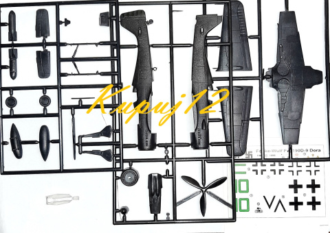Model samolotu do sklejania Focke Wulf FW 190 + podkład, farbki, lakier, szpachlówka, wasch, taśma modelarska Model samolotu do sklejania Focke Wulf FW 190 + podkład, farbki, lakier, szpachlówka, wasch, taśma modelarska