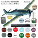 MODEL samolotu do sklejania Focke Wulf Fw 190D-9 DORA + podkład, farba modelarska, pędzelek modelarski, klej modelarski .....