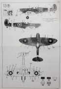 Model Samolotu do sklejania SPITFIRE Mk V Zestaw:farby, lakier, klej,pędzle