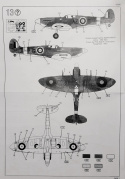 Model Samolotu do sklejania SPITFIRE Mk V + podkład, farby, lakier, wasch, szpachlowka, taśma modelarska, klej, pędzelki.......