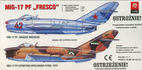 Model do sklejania MIG-17 Fresco. Polskie malowanie Zestaw: farby, lakier Model do sklejania MIG-17 Fresco. Polskie malowanie Zestaw: farby, lakier