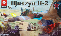 Model plastikowego samolotu Iljuszyn Ił-2 Zestaw: podkład, farby, lakier