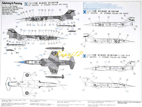 Model samolotu Lockheed F-104S Starfighter + podkład, farby, lakier, wash Model samolotu Lockheed F-104S Starfighter + podkład, farby, lakier, wash