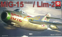 Model samolotu MiG-15 Fagot. Zestaw: podkład, farby, lakier klej, pędzelki