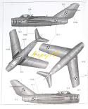 Model samolotu MiG-15 Fagot. Zestaw: podkład, farby, lakier klej+pędzelki