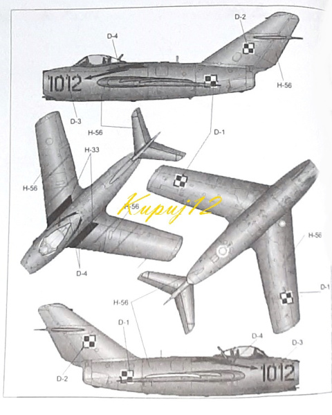 Model samolotu MiG-15 Fagot. Zestaw: podkład, farby, lakier klej+pędzelki Model samolotu MiG-15 Fagot. Zestaw: podkład, farby, lakier klej+pędzelki