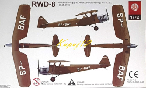 Model samolotu RWD-8 Zestaw: podkład, farby, lakier, wash Model samolotu RWD-8 Zestaw: podkład, farby, lakier, wash