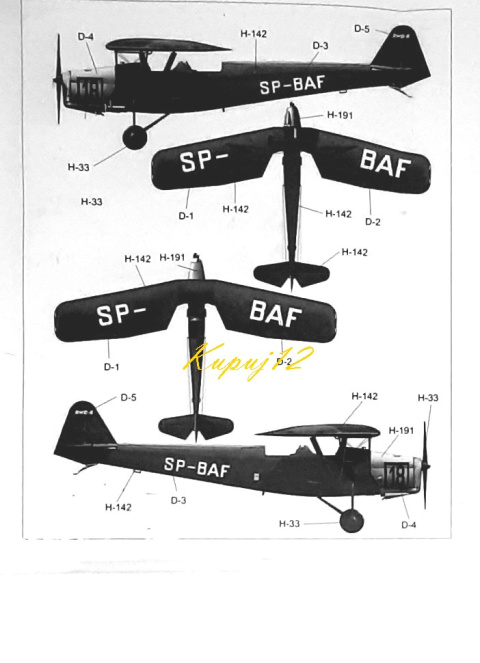 Model samolotu RWD-8 Zestaw: podkład, farby, lakier, wash Model samolotu RWD-8 Zestaw: podkład, farby, lakier, wash