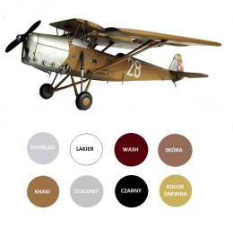 Model samolotu RWD-8 Zestaw: podkład, farby, lakier, wash