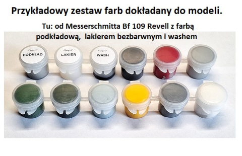 Model samolotu RWD-8 Zestaw: podkład, farby, lakier, wash Model samolotu RWD-8 Zestaw: podkład, farby, lakier, wash