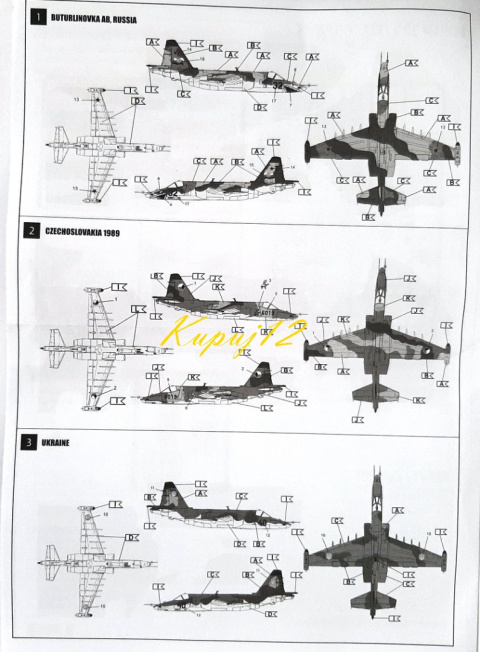 Model samolotu Suchoj Su-25K + farba podkładowa, wash, farby, lakier bezbarwny Model samolotu Suchoj Su-25K + farba podkładowa, wash, farby, lakier bezbarwny
