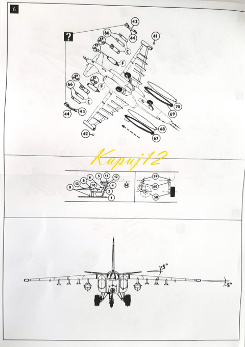 Model samolotu Suchoj Su-25K + farba podkładowa, wash, farby, lakier bezbarwny Model samolotu Suchoj Su-25K + farba podkładowa, wash, farby, lakier bezbarwny