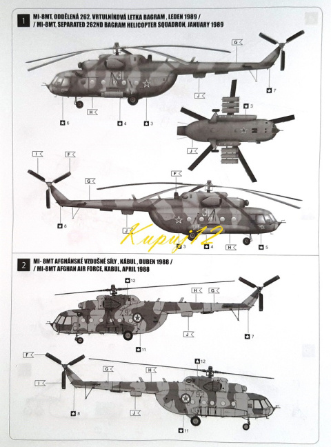 Model samolotu śmigłowca MIL Mi-8 + podkład, farby, lakier, wash Model samolotu śmigłowca MIL Mi-8 + podkład, farby, lakier, wash