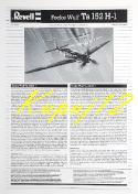 Model do sklejania samolot Focke Wulf Ta 152 H-1+ podkład, lakier, wash, farby