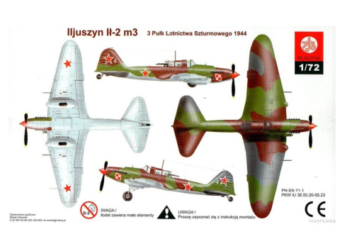 MODEL samolotu IŁ-2 m3, polska wersja Zestaw: farby, lakier MODEL samolotu IŁ-2 m3, polska wersja Zestaw: farby, lakier