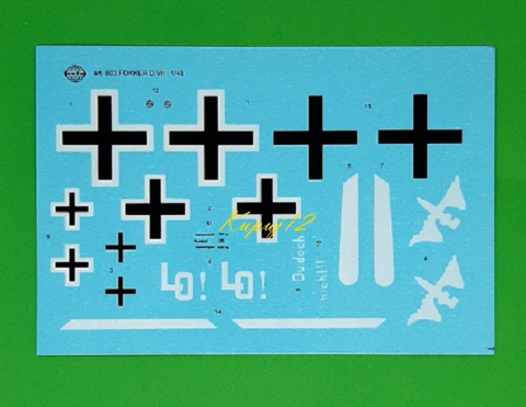 Model samolotu do sklejania FOKKER D-VII + podkład, farby, lakier Model samolotu do sklejania FOKKER D-VII + podkład, farby, lakier
