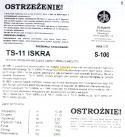 Model do sklejania samolotu TS-11 ISKRA Zestaw: podkład, farby, lakier, wash