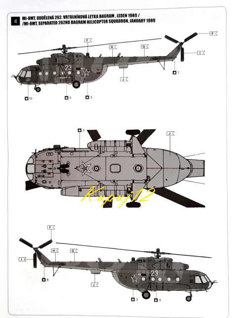 Model samolotu śmigłowca MIL Mi-8 + podkład, farby, lakier, wash Model samolotu śmigłowca MIL Mi-8 + podkład, farby, lakier, wash