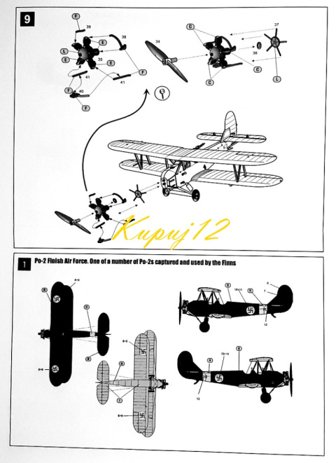 Plastikowy model samolotu Polikarpov Po-2 Kukuruźnik Zestaw: podkład, farby, lakier, wash Plastikowy model samolotu Polikarpov Po-2 Kukuruźnik Zestaw: podkład, farby, lakier, wash