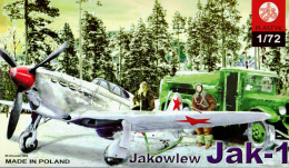 MODEL plastikowego samolotu do sklejania Jak-1 + mata samogojąca modelarska A3, klej , pędzelki , farby.. DUŻY ZESTAW STARTOWY.